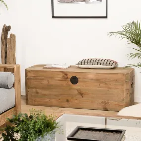 Coffre Rangement ANDRIAN Bois Pin Recyclé | Banc 3 SUISSES