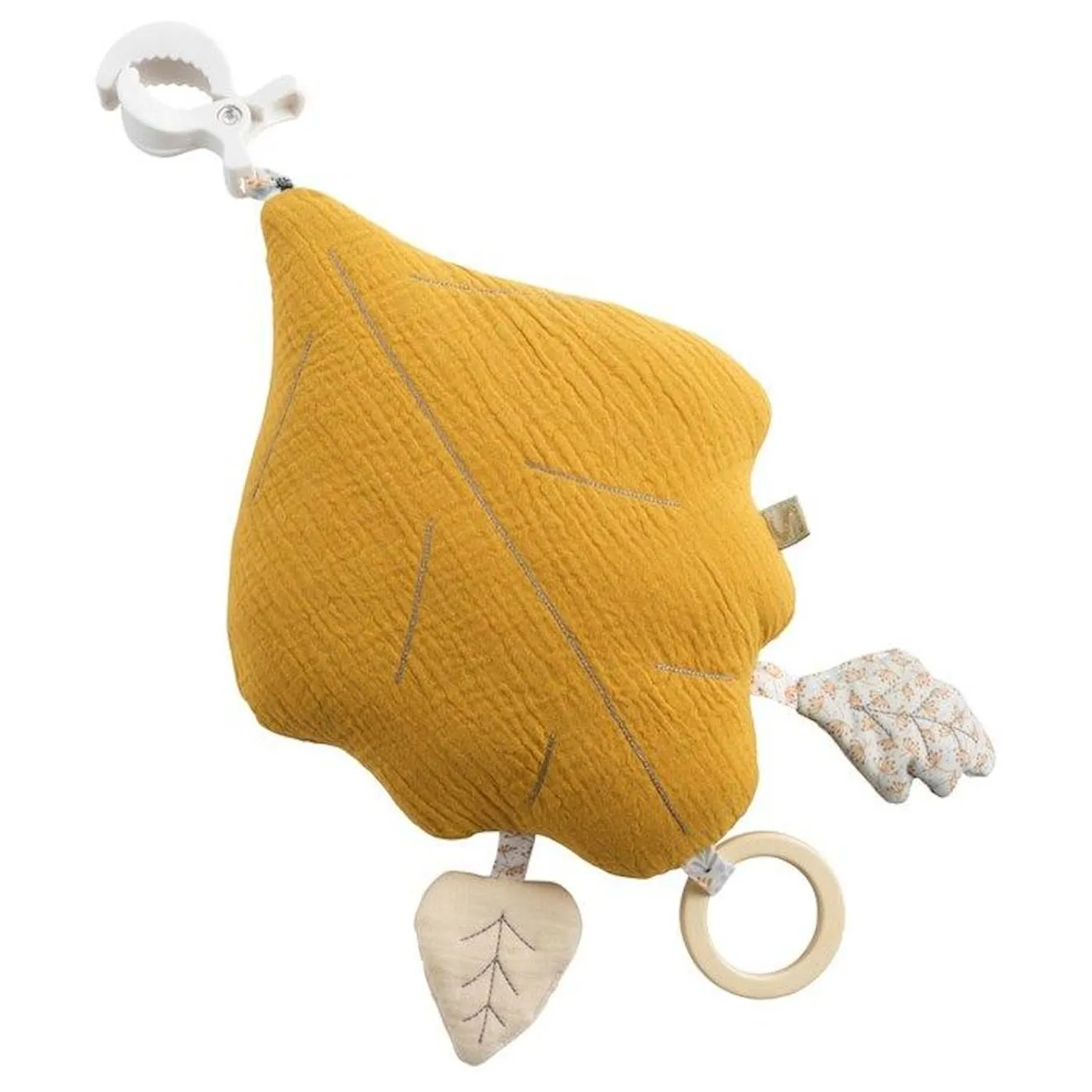 Jouet d'activités en gaze de coton jaune foncé jaune - Sauthon